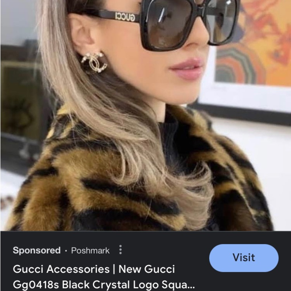 Tortoise Gucci Sunnies with Crystal Gucci written on both sides, brand new - Picture 11 of 11